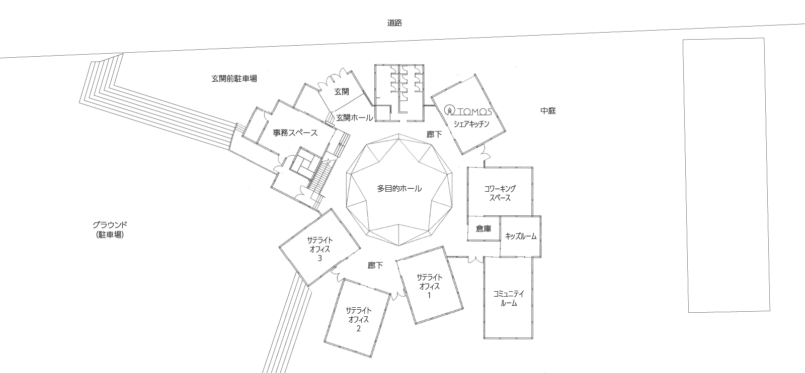 1F 施設図